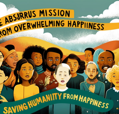 The Absurd Mission: Saving Humanity from Happiness Logo
