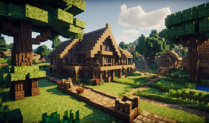 Minecraft game screen House