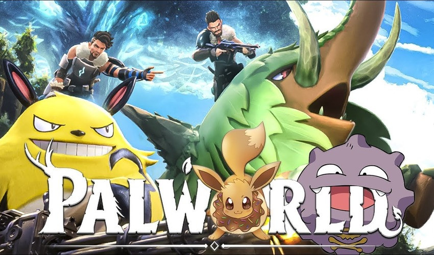 Palworld game logo and heroes